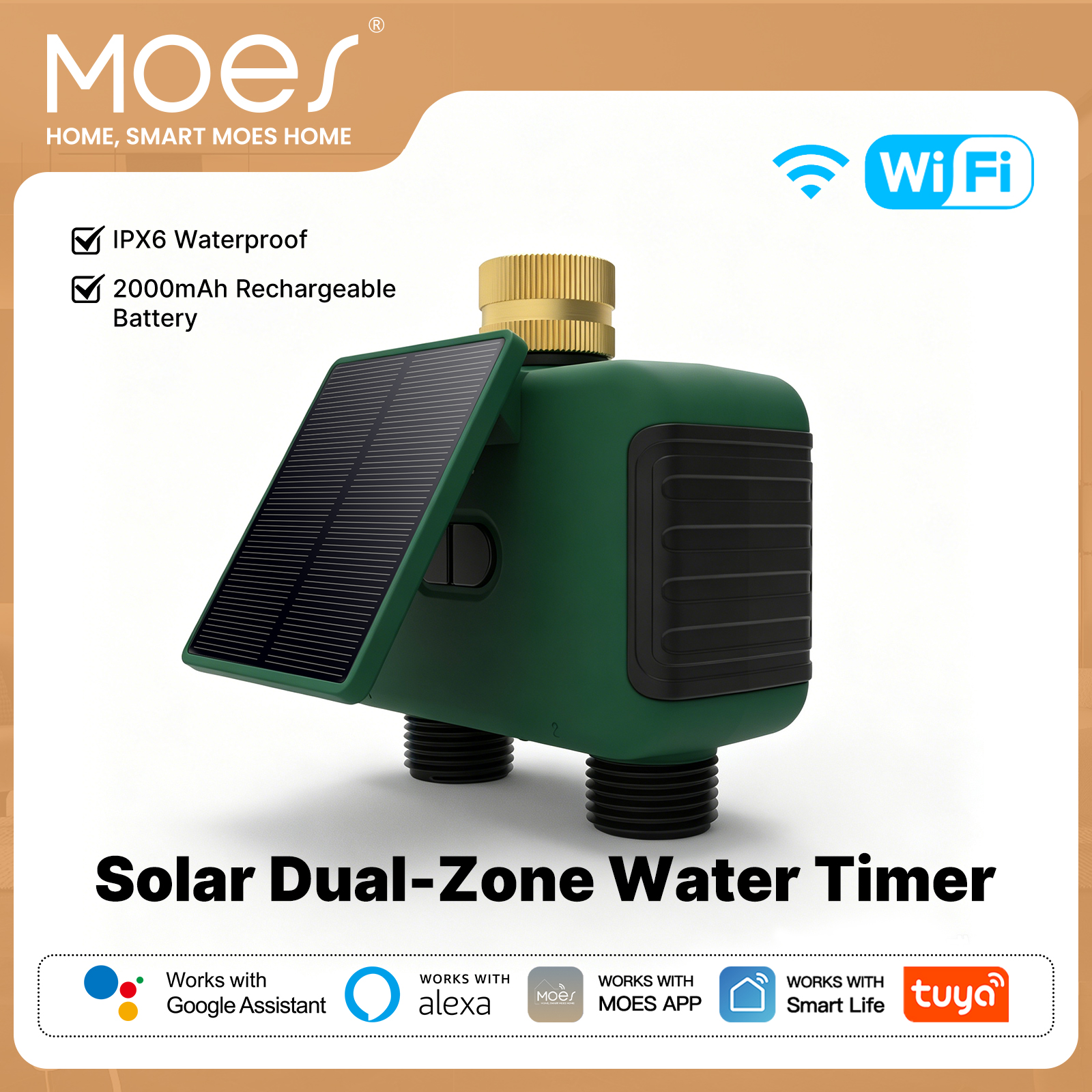 MOES Tuya WiFi Smart Solar Dua - Timer Dual Outlet recensie en prijs