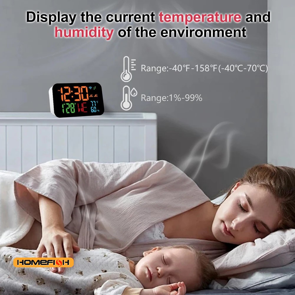Tuya WiFi Desktop Clock Calend - Digital Hygrometer Probe recensie en prijs