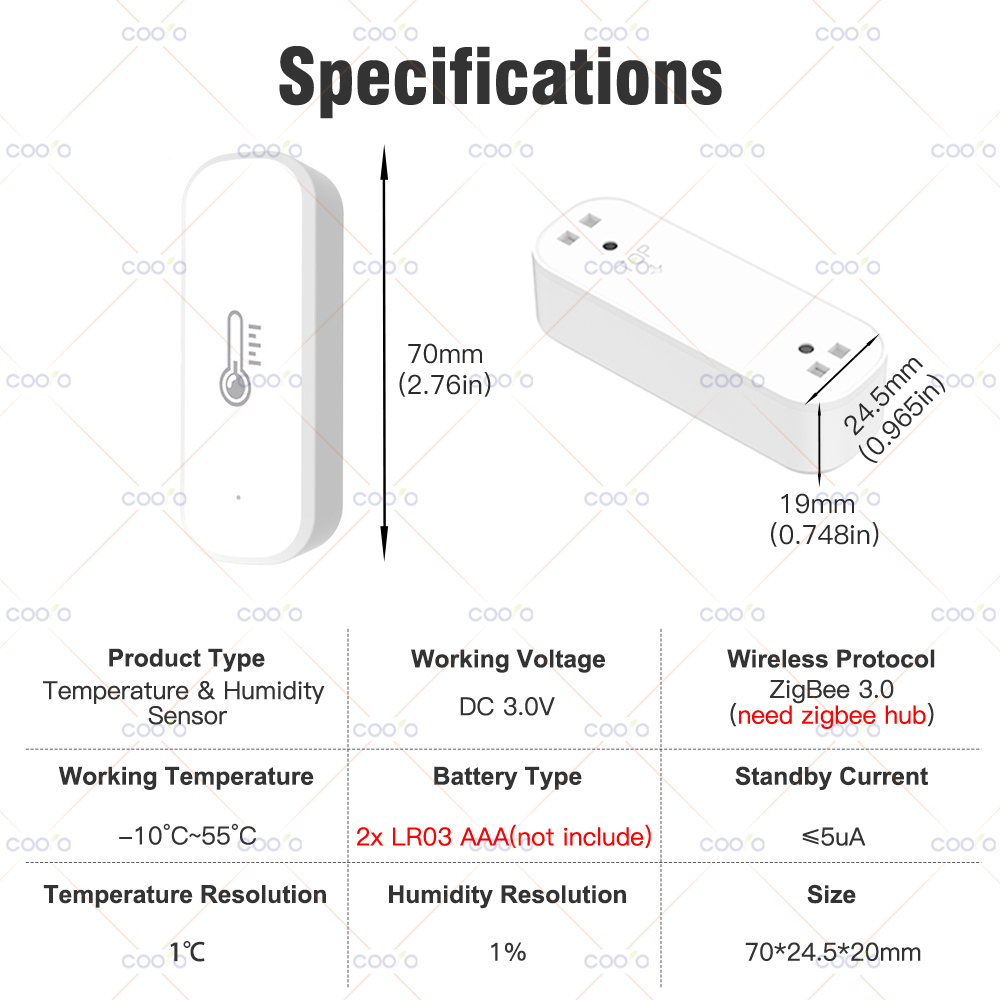 eWeLink Smart ZigBee Temperatu - Digital Hygrometer Probe recensie en prijs