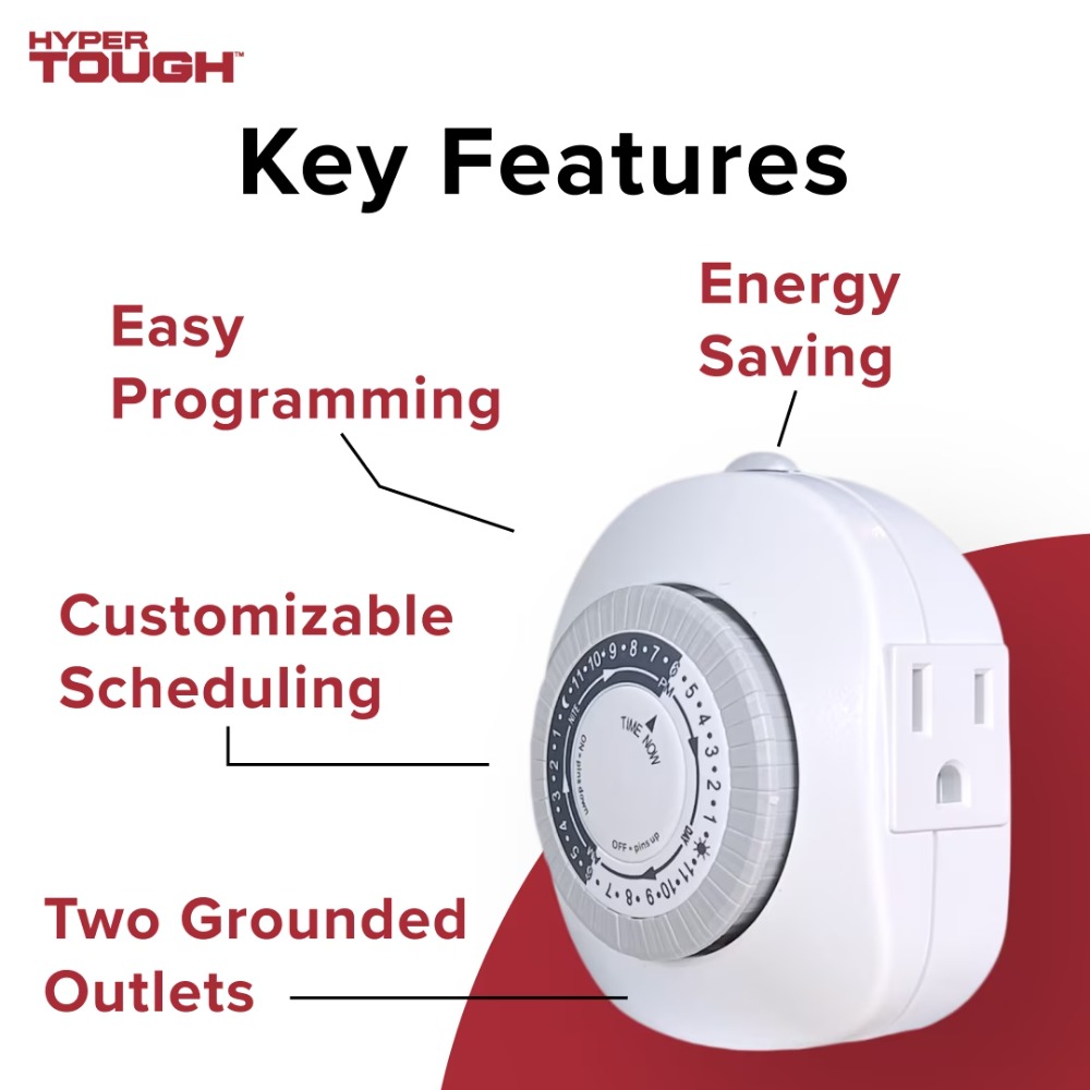 Indoor Heavy Duty Analog Timer - Timer Dual Outlet recensie en prijs