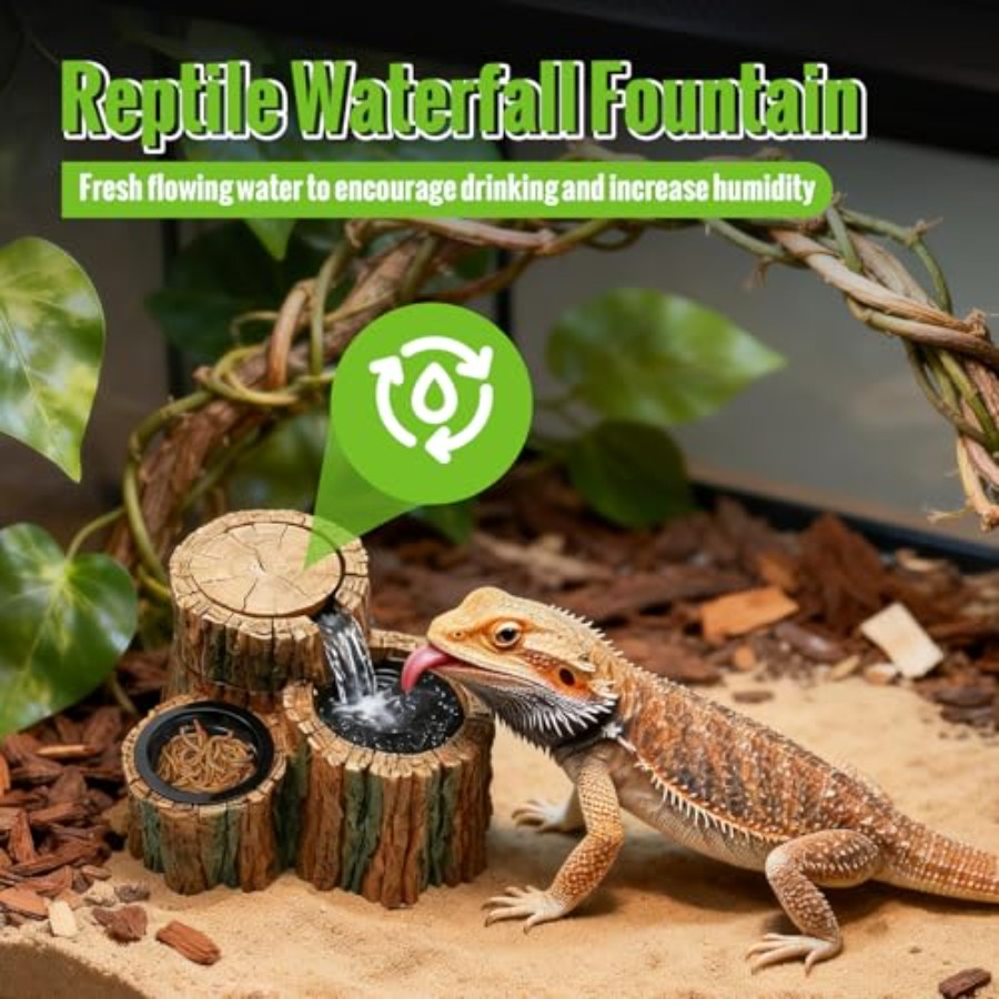 2 in 1 Reptile Water Fountain  - Water Dish Reptile recensie en prijs
